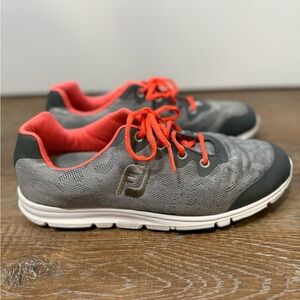 FootJoy Women’s Golf Shoes Gray Coral – Size 8.5 Wide (W) Lightweight Spikeless